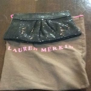 Lauren merkin beaded clutch